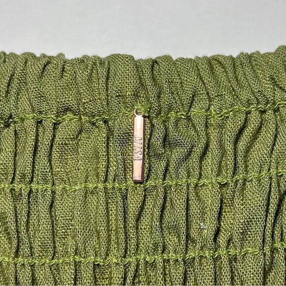 MISA Azar Ruffle Miniskirt in Olive - Picture 5 of 8